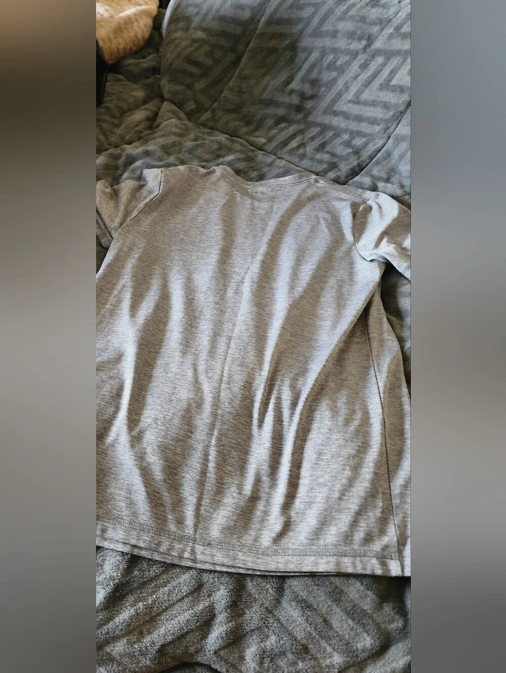 adidas Heather Gray Short Sleeve Logo Tee